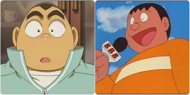 Genta (Dedective Conan) ve Gian (Doreamon)