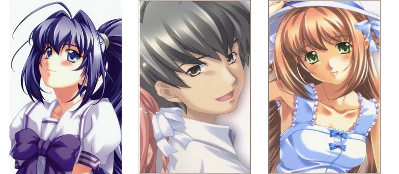 Kimi ga Nozomu Eien (Rumbling Hearts) - Mitsuki Hayase →Takayuki Narumi← Haruka Suzumiya
