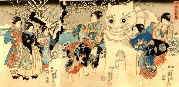 Utagawa Kuniyoshi, Devasa kardan kedi, 1847-50