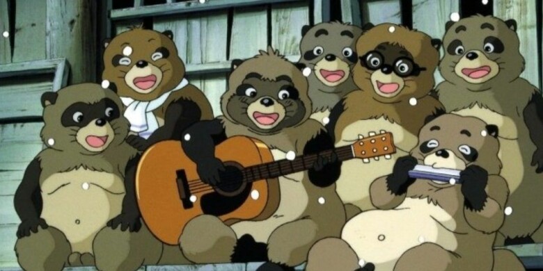 5) Zamanını Müzik Yaparak Geçiren, Eğlenmeyi Seven Tanuki — Pom Poko (1994)