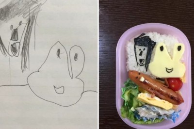 Japon Baba, Kızının Çizimlerini Bentosuna Taşıyor